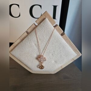 Handmade Rose Gold Moissainte Clover Necklace
